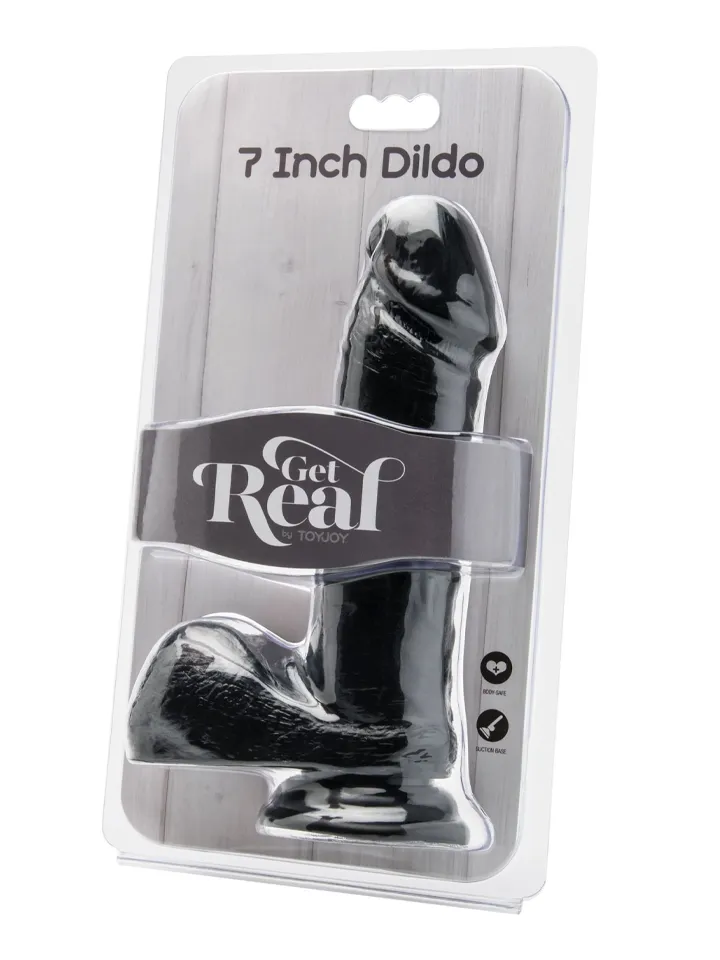 Get Real Dildo With Balls Black 18 cm - Realistischer Dildo 2 [full]