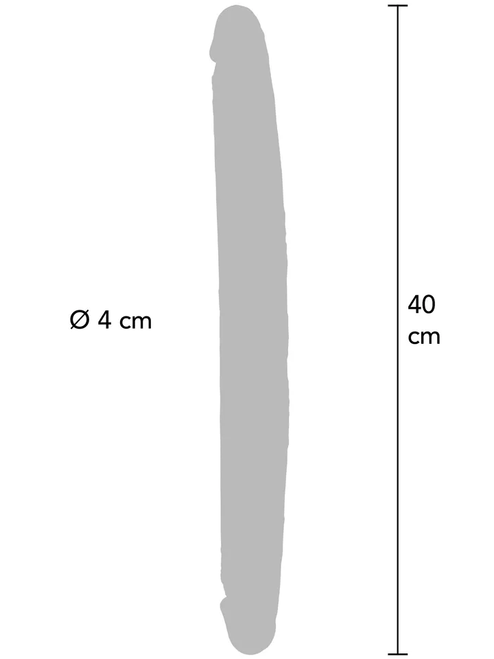Get Real Silikon-Doppeldildo mit Vorhaut 40 cm - Doppel-Dildo 3