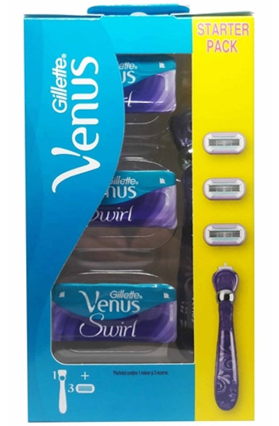 Gillette Venus Swirl Razor + 3-pack - Venus Rasierer 2