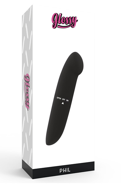 Glossy Phil Vibrator Black - G-Punkt-Vibrator 2