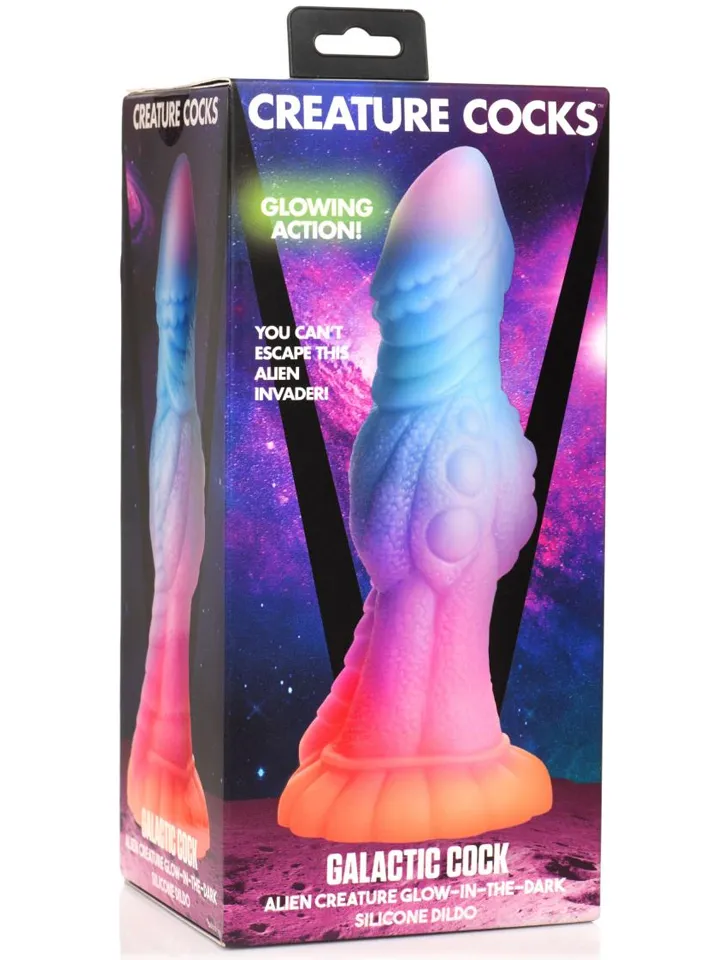 Glow-In-The-Dark Alien Dildo 21,6 cm - Drachen-Dildo 7
