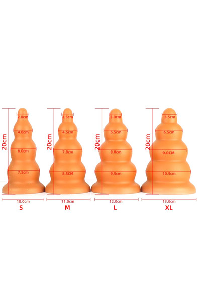 Gold Play Blob Large 20cm Ø9,5cm - Extra dicker Analplug 4