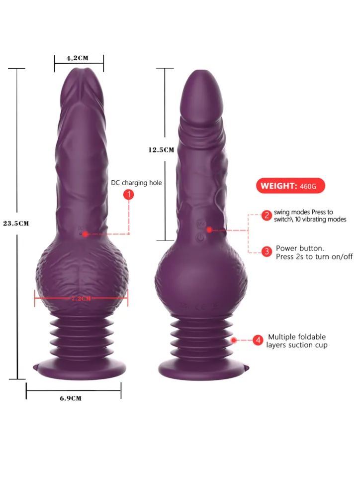 Grlpwr Drillme Thrusting Dildo Vibrator - Vibrierender Dildo 4