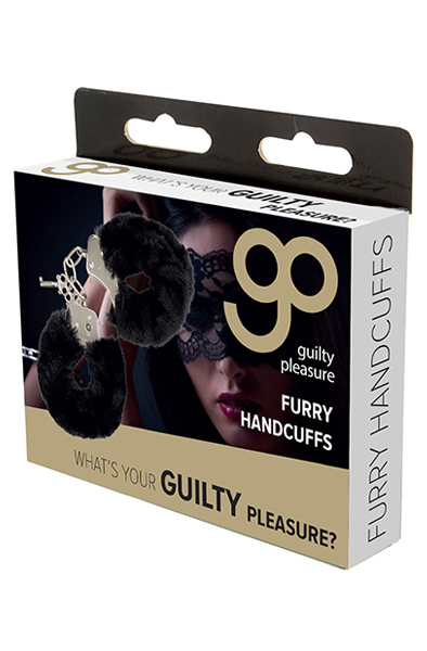 Guilty Pleasure Furry Handcuffs Black - Handschellen mit Fusseln 2