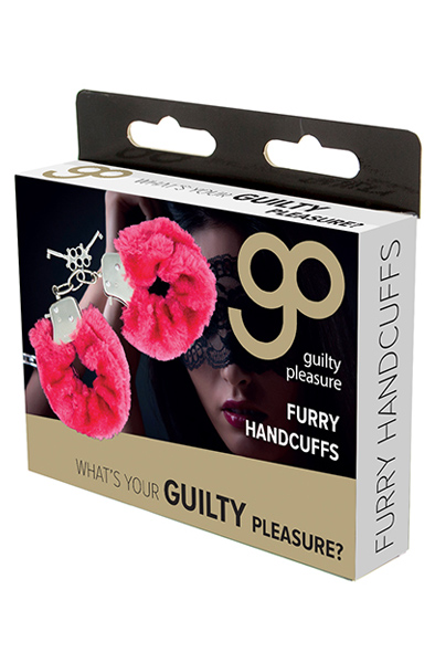 Guilty Pleasure Furry Handcuffs Red - Handschellen mit Fusseln 2
