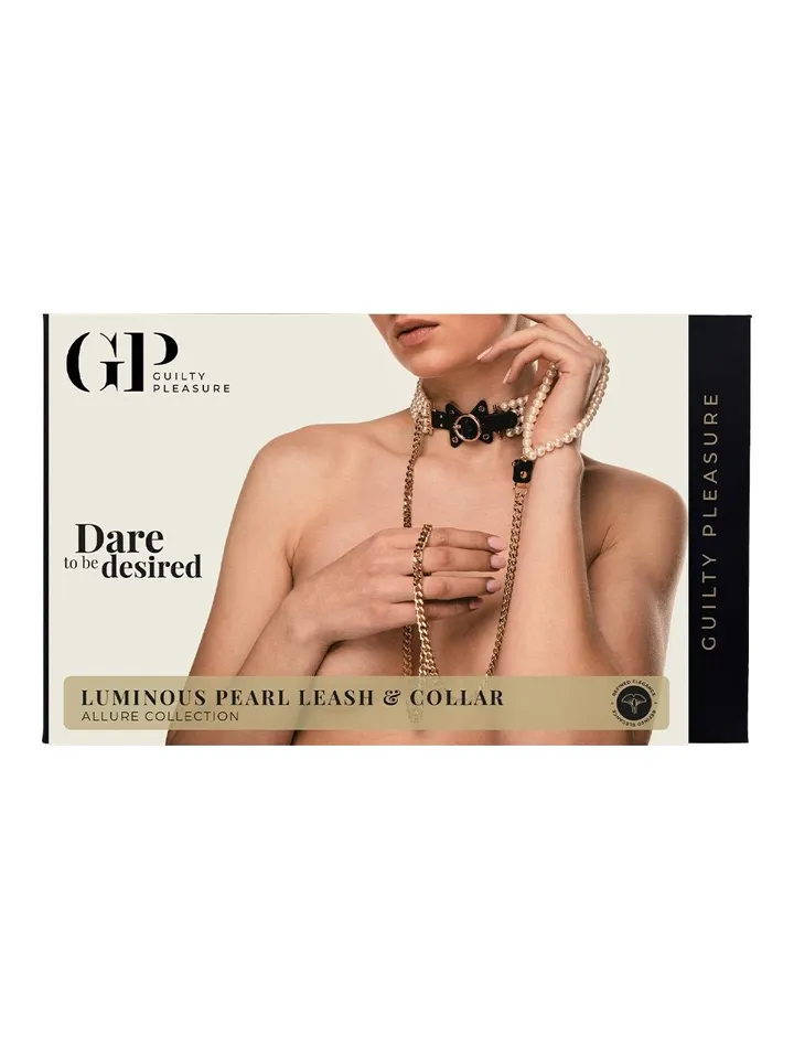 Guilty Pleasure Luminious Pearl Leash & Collar - Halsband & Leine 4 [full]