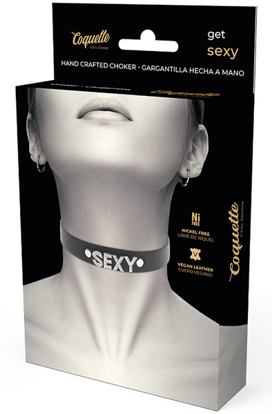 Hand Crafted Halsband aus veganem Leder sexy - BDSM Halsband 3