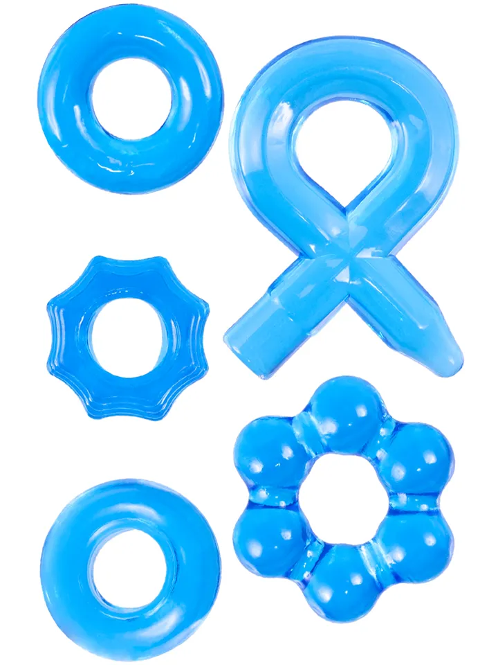 Hardcore Powerful Cock-Ring Set Blue - Cockring-Set 1