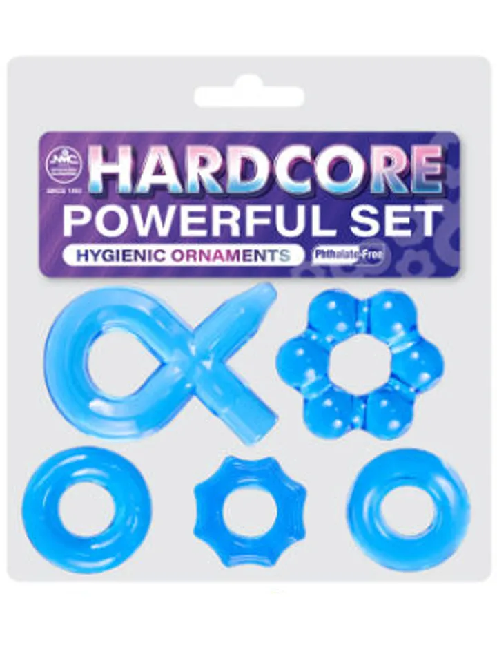 Hardcore Powerful Cock-Ring Set Blue - Cockring-Set 3
