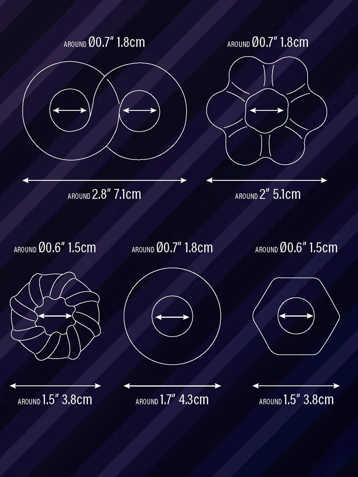 Hardcore Powerful Infinity C-Ring Set Blue - Cockring-Set 2 [full]