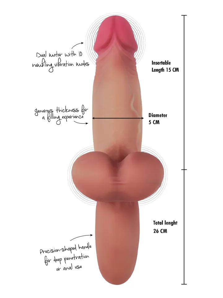 Heavy Hitter Vibrating Dildo Liquid Silicone - Vibrierender Dildo 2 [full]