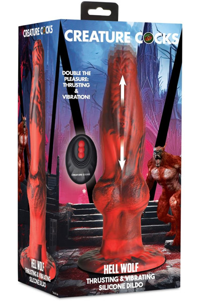 Hel-Wolf Stoß- & Vibrationsdildo 22 cm - Drachen-Dildo 6