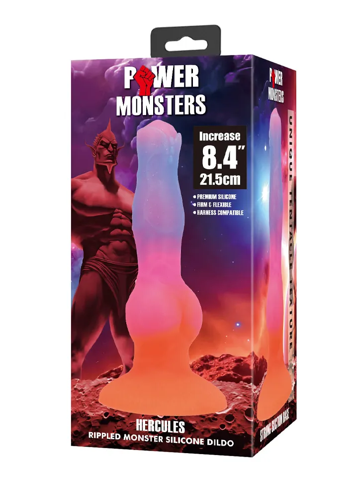 Hercules Rippled Monster Silikon-Dildo 21,5 cm - Drachen-Dildo 3 [full]