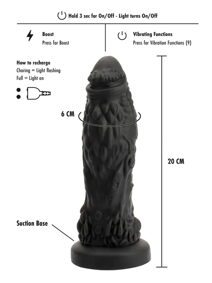 Hidden Desire Goblin Vibrating Monster Dong 20 cm - Monster-Dildo 2 [full]