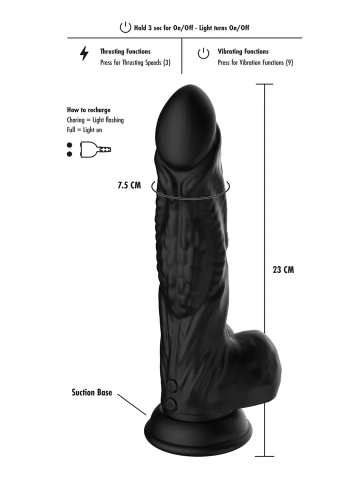 Hidden Desire Raptor Monster Vibrating Dildo 23 cm - Monster-Dildo 2 [full]