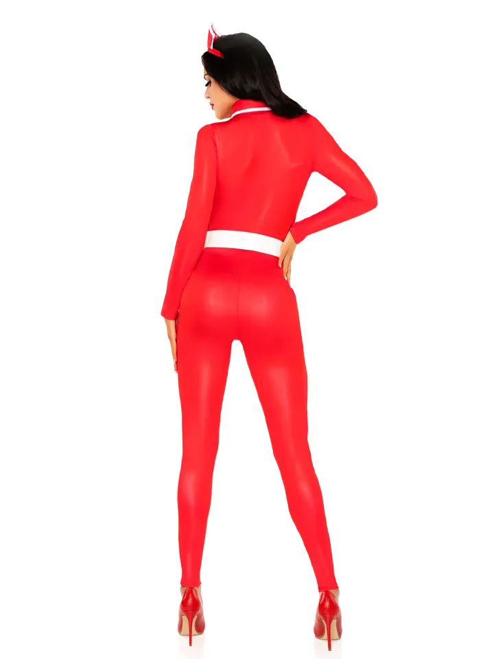 Hospital Heartbreaker Catsuit Red - Krankenschwester Kostüm 3 [full]