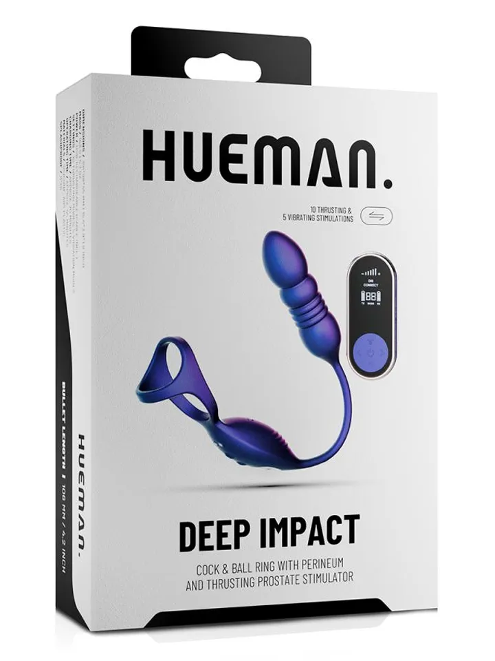 Hueman Deep Impact Cock & Ball Ring - Prostatavibrator mit Penisring 5 [full]