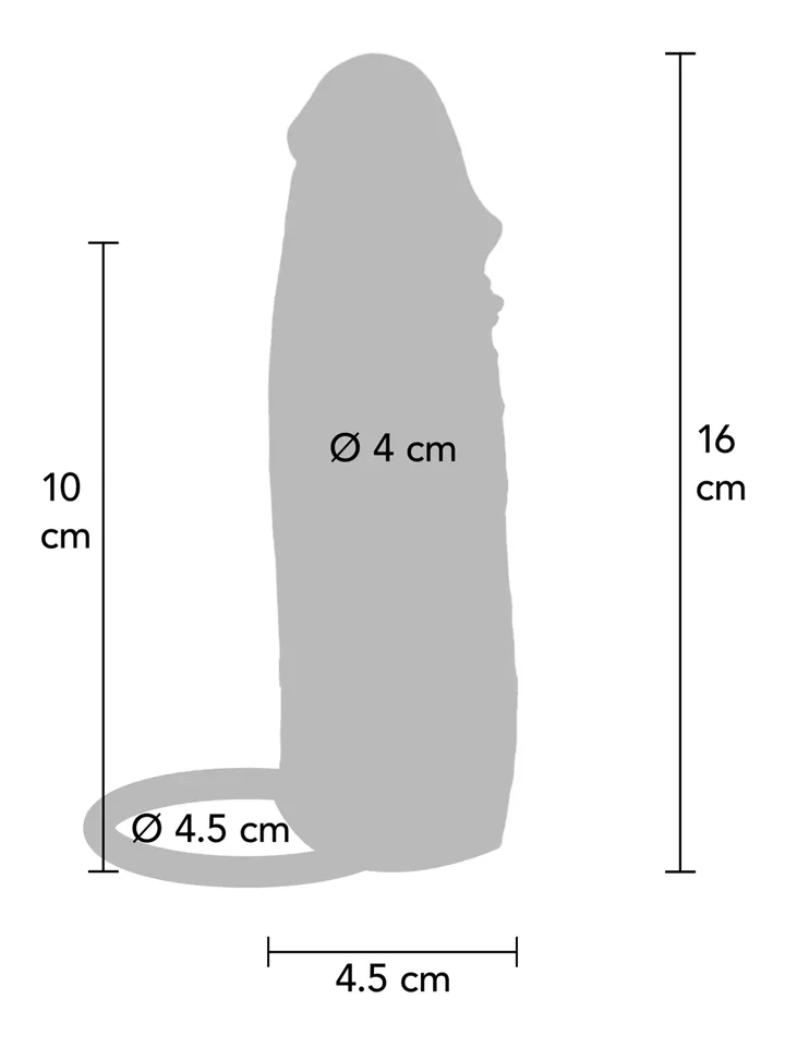 Hydrated Skin Penis Sleeve Silicone 16 cm - Penisverlängerung/Penishülle 3 [full]