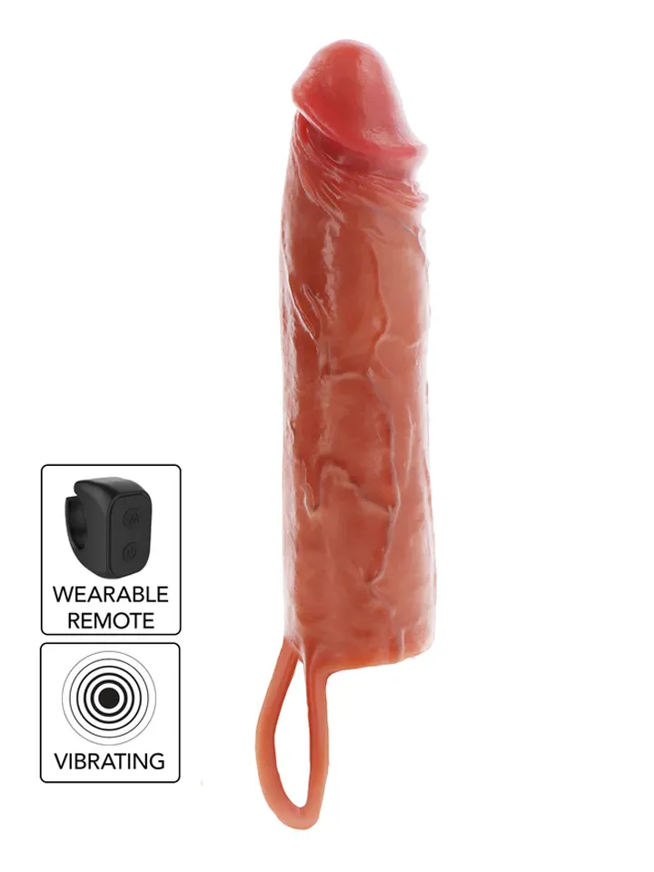 Hydrated Skin Penis Sleeve Vibrating 20 cm - Vibrierender Penisverlängerer 1 [full]