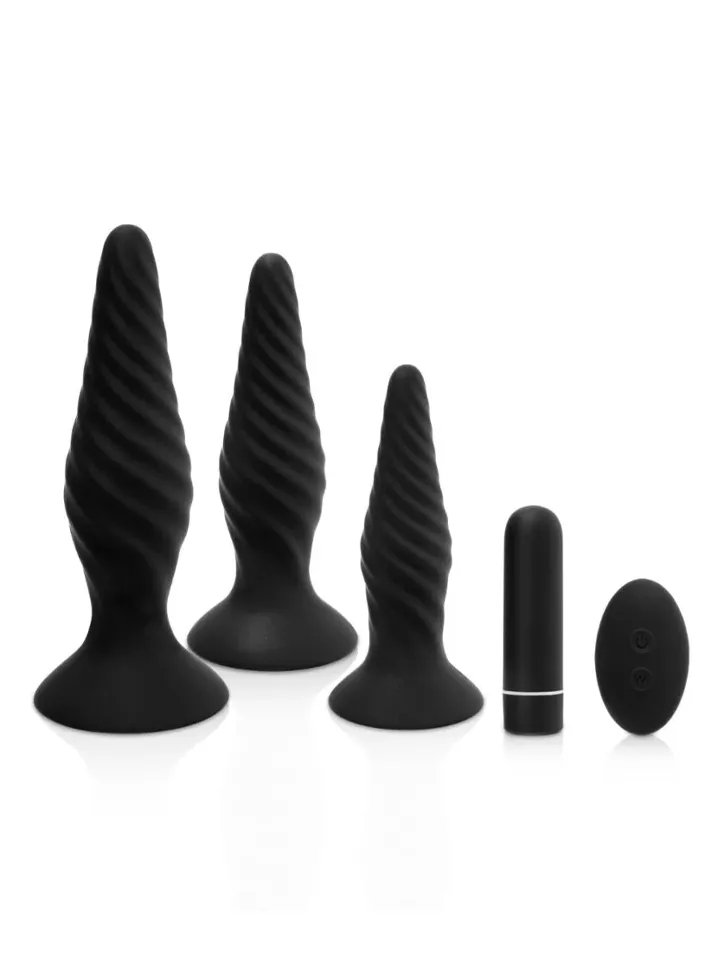 Idris Vibrating Anal Plug Set - Analspielzeug im Set 4 [full]