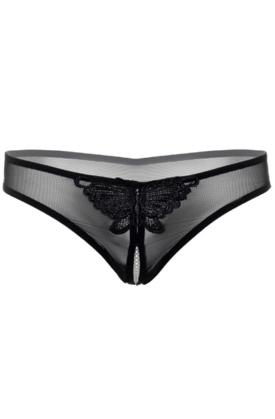 Indra Perlenbesetzter Ouvert String - Slip ouvert 3