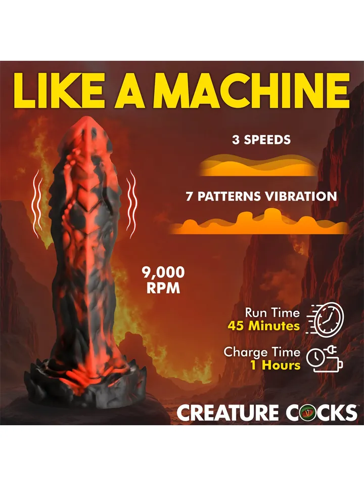 Inferno Cock Vibrating Silicone Dildo 20 cm - Monster-Dildo 3 [full]