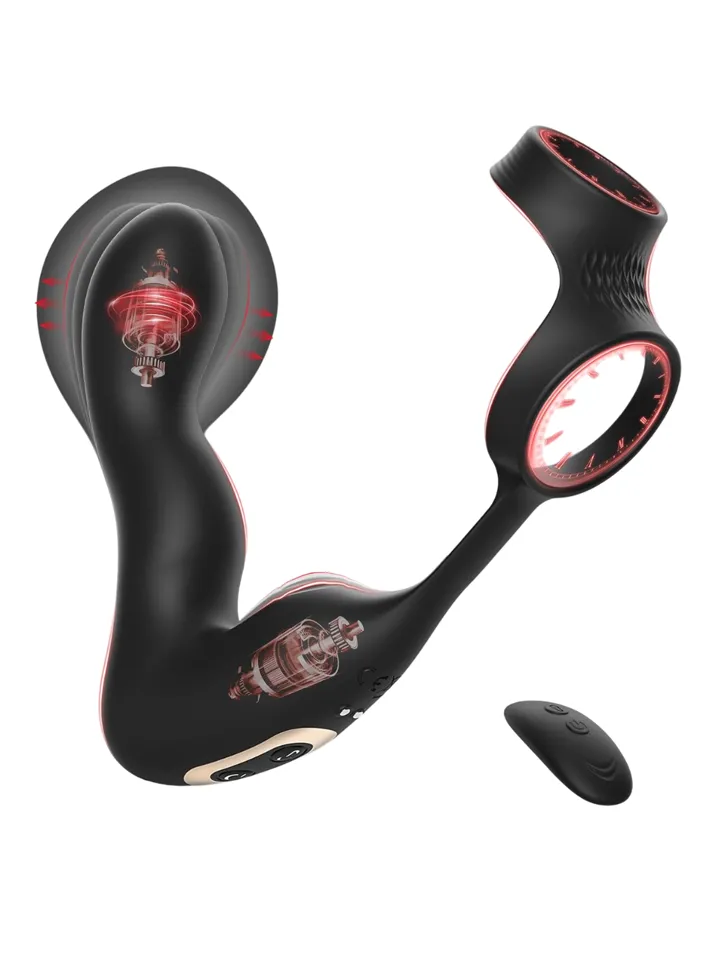 Inflatable Vibrating Prostate Massager - Prostatavibrator mit Penisring 1 [full]