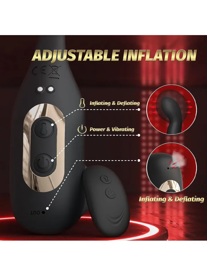 Inflatable Vibrating Prostate Massager - Prostatavibrator mit Penisring 3 [full]
