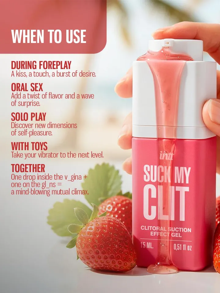 Intt Suck My Clit Gel Wild Strawberry 15ml - Luststeigerndes Gel 3 [full]
