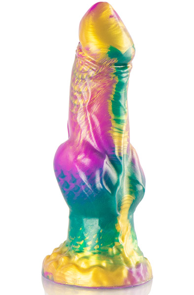 Iris Dildo With Rainbow Testicles Of Pleasure 22,5 cm - Monster-Dildo 1
