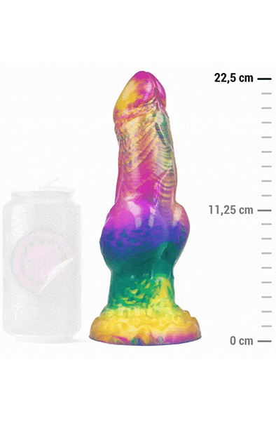 Iris Dildo With Rainbow Testicles Of Pleasure 22,5 cm - Monster-Dildo 4