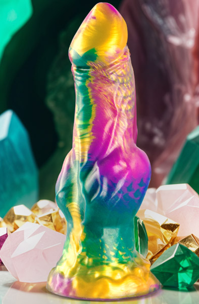 Iris Dildo With Rainbow Testicles Of Pleasure 22,5 cm - Monster-Dildo 6