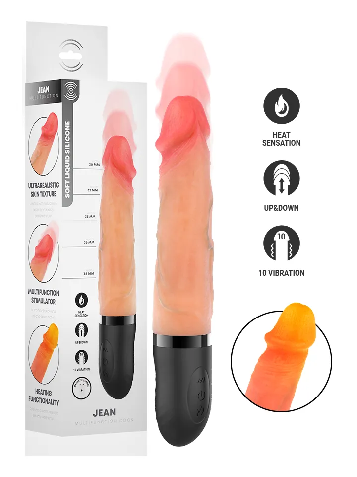 Jean Up & Down Vibrator With Heat Effect 24 cm - Vibrierender Dildo 6 [full]
