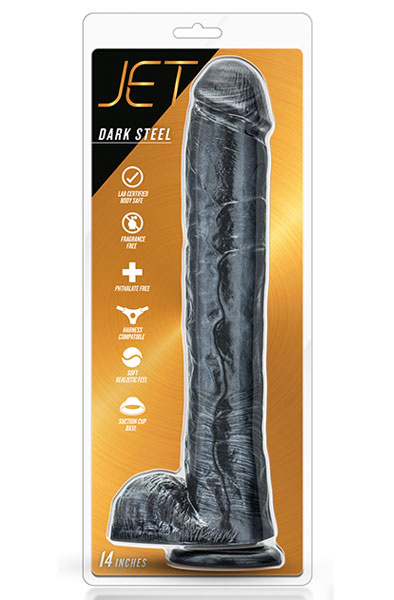 Jet Dark Steel Carbon Metallic Anal Dildo 35,5 cm - Extra dicker Anal-Dildo 3