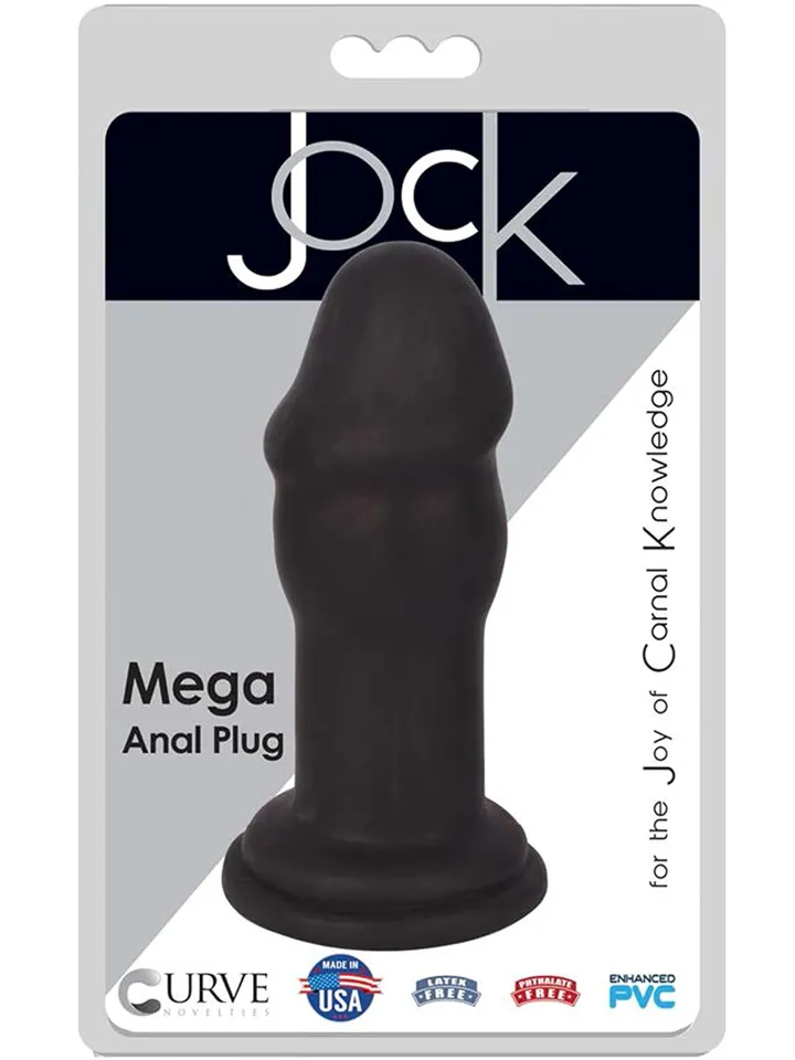 Jock Mega Penis Head Anal Plug Schwarz - XL Buttplug 2
