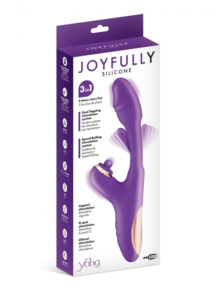 Joyfully Triple Stimulation Vibrator Purple - Rabbit-Vibrator 3 [full]