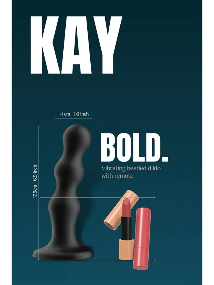 Kay Vibrator With Suction Cup 17,5 cm - Vibrierender Dildo 3 [full]