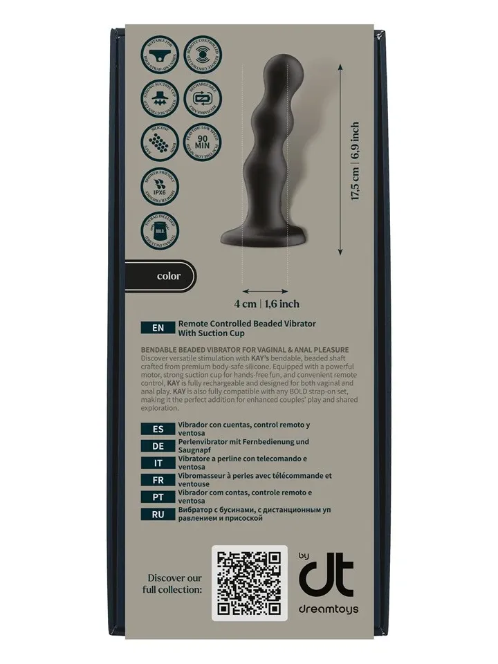 Kay Vibrator With Suction Cup 17,5 cm - Vibrierender Dildo 6 [full]