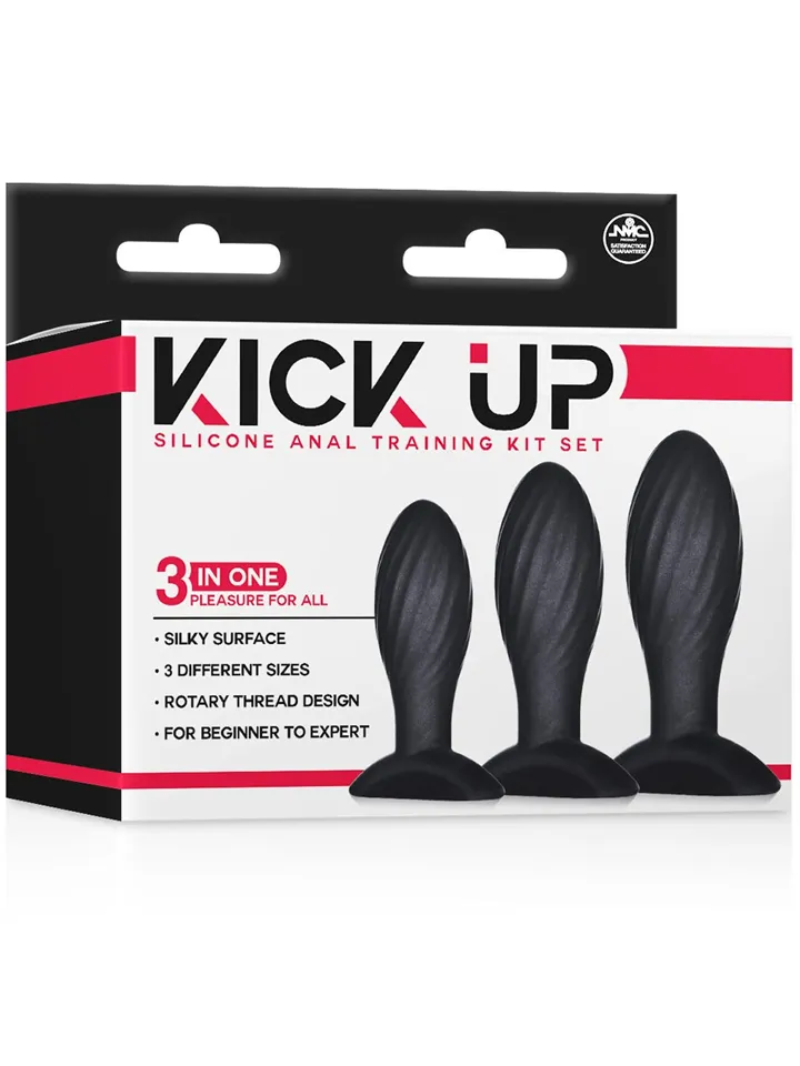 Kick Up Silicone Anal Training Set - Analplug Set 3