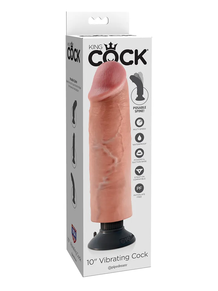 King Cock Realistic Vibrator 25,4 cm - Vibrierender Dildo 5 [full]