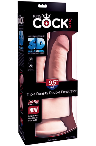 King Cock Triple Density Double 24 cm - Doppel-Dildo 3