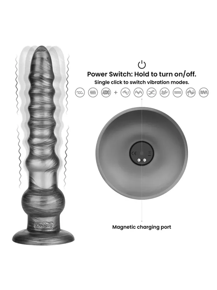 King Sized Vibrating Vibrax Slider 32,3 cm - Anal-Dildo mit Vibration 2 [full]