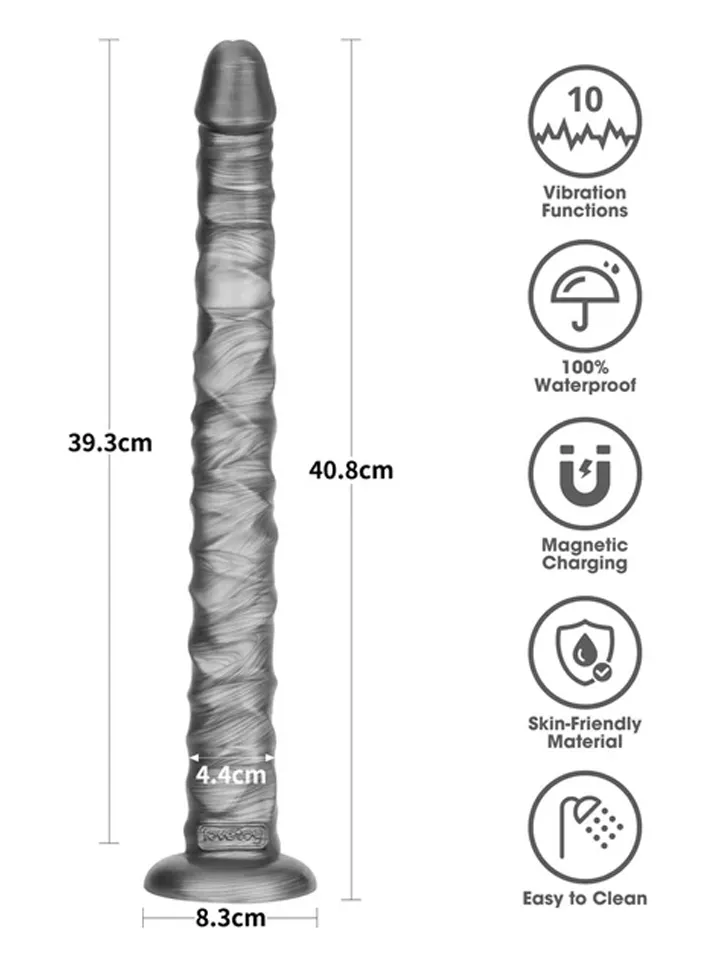 King Sized Vibrating Vibrax Slider 40,8 cm - Anal-Dildo mit Vibration 2 [full]