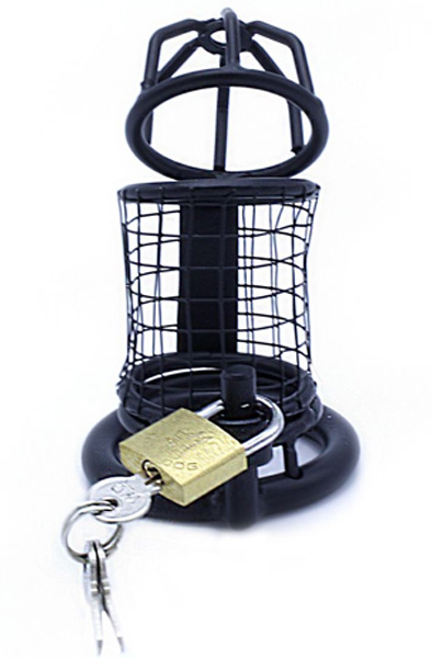 Kiotos Chastity Cage Squares Black 45 mm - Keuschheitskäfig 2