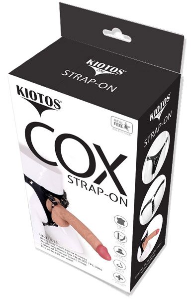 Kiotos COX Strap-On + Dildo Flesh 24 cm - Umschnalldildo mit Geschirr 4