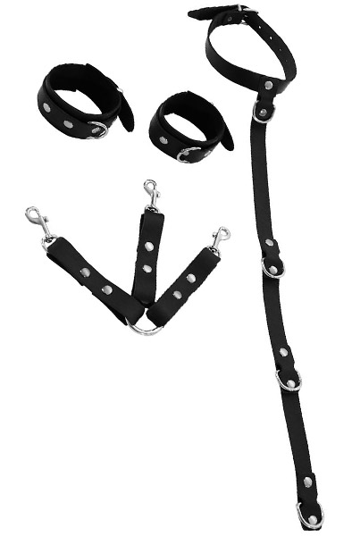 Kiotos Leather Neck Hand Multi Fetlock - Bondage-Set 3