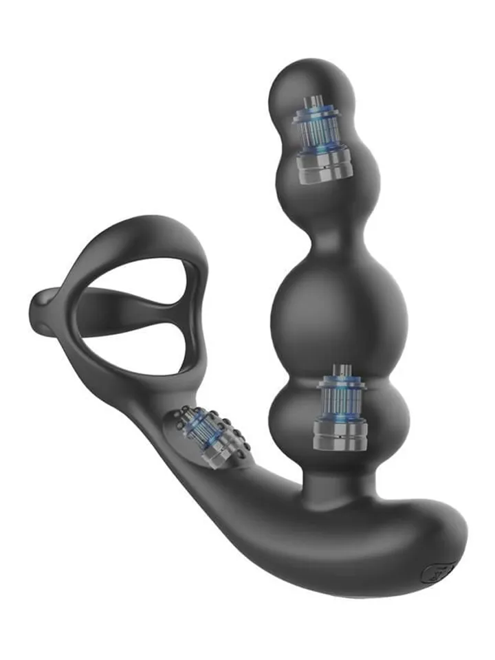 Klark Waving & Vibrating Plug mit Fernbedienung - Prostatavibrator mit Penisring 2 [full]