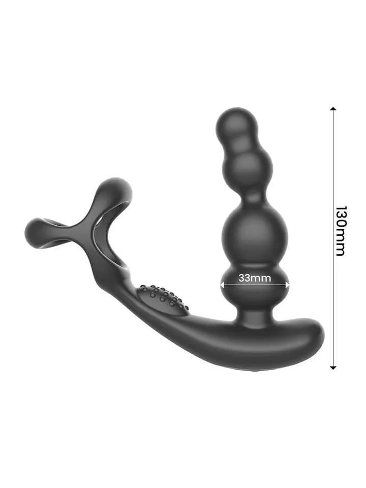 Klark Waving & Vibrating Plug mit Fernbedienung - Prostatavibrator mit Penisring 4 [full]