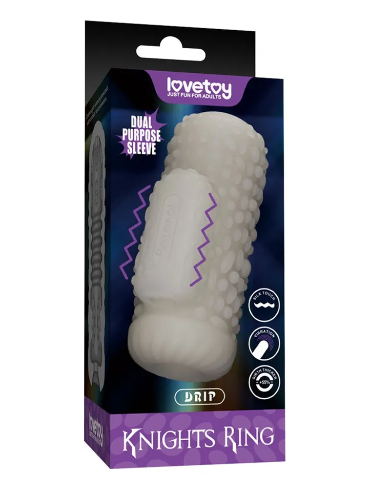 Knights Ring Vibrating Dual Purpose Sleeve-Drip - Vibrierender Penisverlängerer 1 [full]
