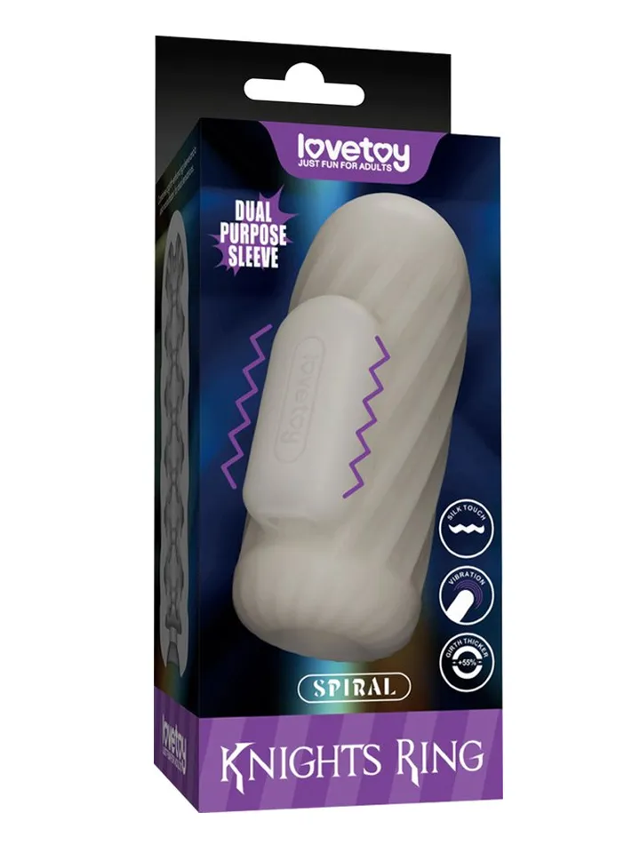 Knights Ring Vibrating Dual Purpose Sleeve-Spiral - Vibrierender Penisverlängerer 1 [full]